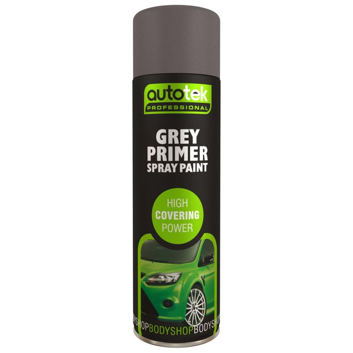 Autotek Professional Grey Primer 500ml Spray Paint High Coverage