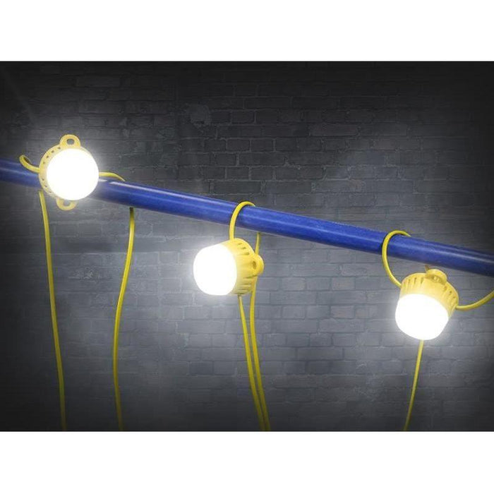 Faithfull Power Plus Festoon Lights 10 LED Bulbs 110V 22m Faithfull Power Plus - Town Tools