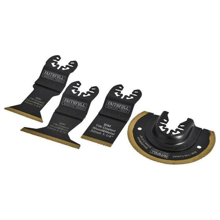 Faithfull Multi-Function Titanium Blade Set 4 Piece Faithfull - Town Tools