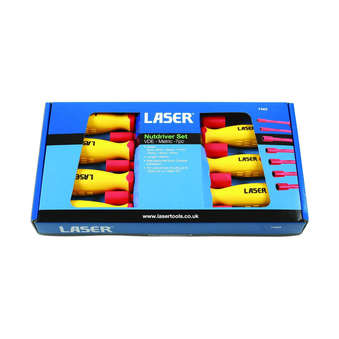 Laser Insulated Nut Driver Set 7pc 7482 Laser - Town Tools 