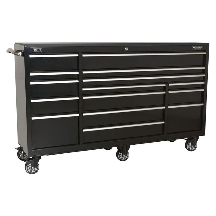 Sealey Rollcab 15 Drawer 1845mm Heavy-Duty Black PTB183015 Sealey - Town Tools 