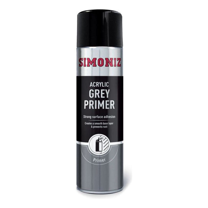 Simoniz Large Grey Primer Acrylic Aerosol Auto Car Spray Paint 500ml SIMP11D Simoniz - Town Tools 