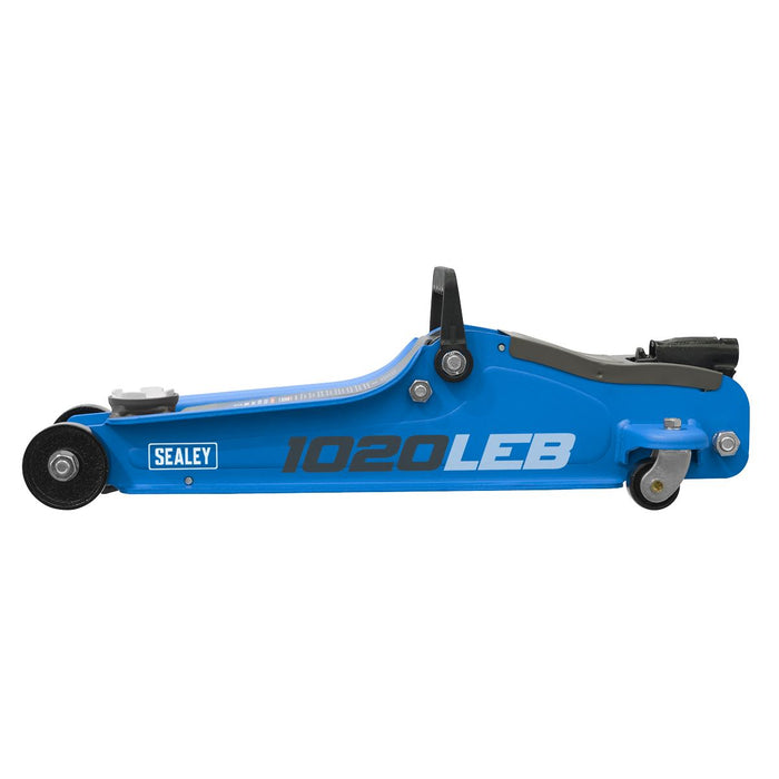 Sealey Low Profile Short Chassis Trolley Jack 2 Tonne - Blue 1020LEB Sealey - Town Tools 