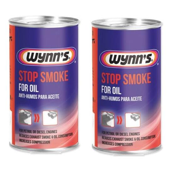 2x Wynns Stop Smoke Oil Additive Petrol & Diesel Engines Reduce Exhaust Smoke 325ml Wynns - Town Tools 