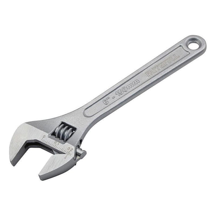 Faithfull Chrome Adjustable Spanner 150mm (6in) Faithfull - Town Tools