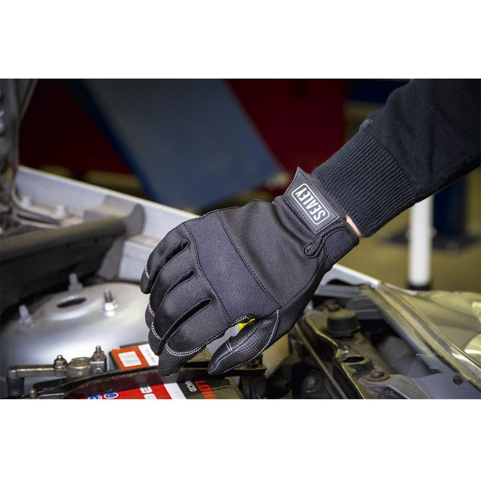 Sealey Mechanic's Gloves Light Palm Tactouch Large MG798L Sealey - Town Tools 