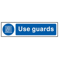 Scan Use Guards - PVC Sign 200 x 50mm