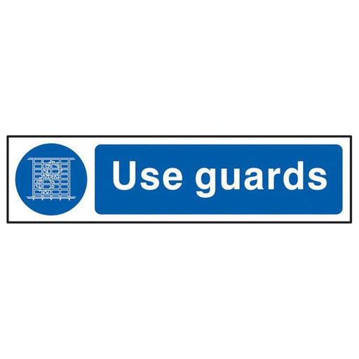 Scan Use Guards - PVC Sign 200 x 50mm Scan - Town Tools