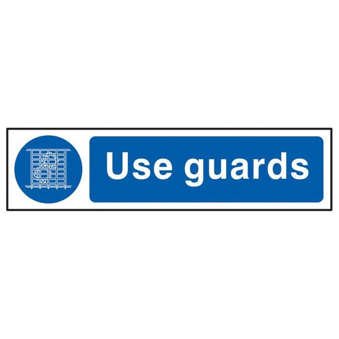 Scan Use Guards - PVC Sign 200 x 50mm Scan - Town Tools