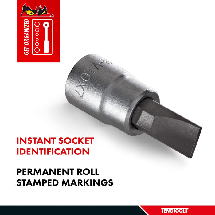 Teng Tools 1/4" Flat Bit Socket 4mm Teng Tools - Town Tools 
