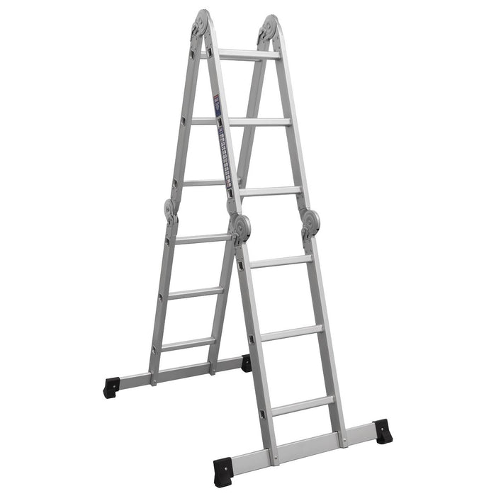 Sealey Folding Platform Ladder 4-Way Aluminium - BS EN 131 AFPL1 Sealey - Town Tools 