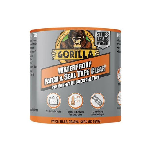 Gorilla Glue Gorilla® Waterproof Patch & Seal Tape 100mm x 2.4m Clear Gorilla Glue - Town Tools