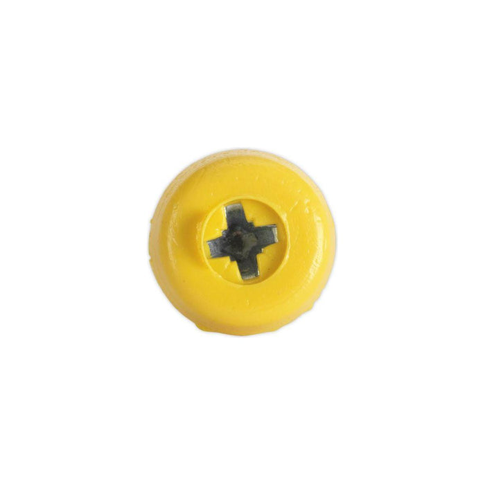 Sealey Numberplate Screw Plastic Enclosed Head 4.8 x 24mm Yellow Pack of 50 Sealey - Town Tools 