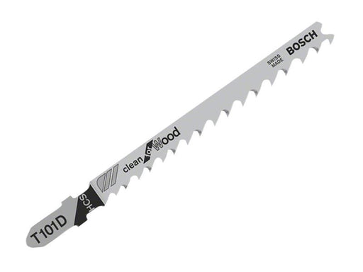 Bosch Powertool Accessories T 101 D Clean for Wood Jigsaw Blade 100mm Pack of 5 Bosch Powertool Accessories - Town Tools