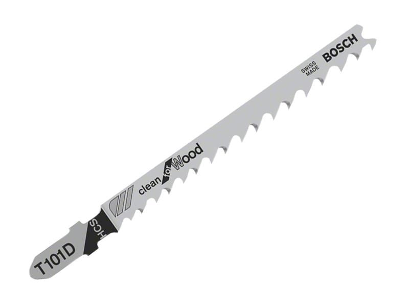 Bosch Powertool Accessories T 101 D Clean for Wood Jigsaw Blade 100mm Pack of 5 Bosch Powertool Accessories - Town Tools