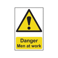 Scan Danger Men At Work - PVC Sign 400 x 600mm