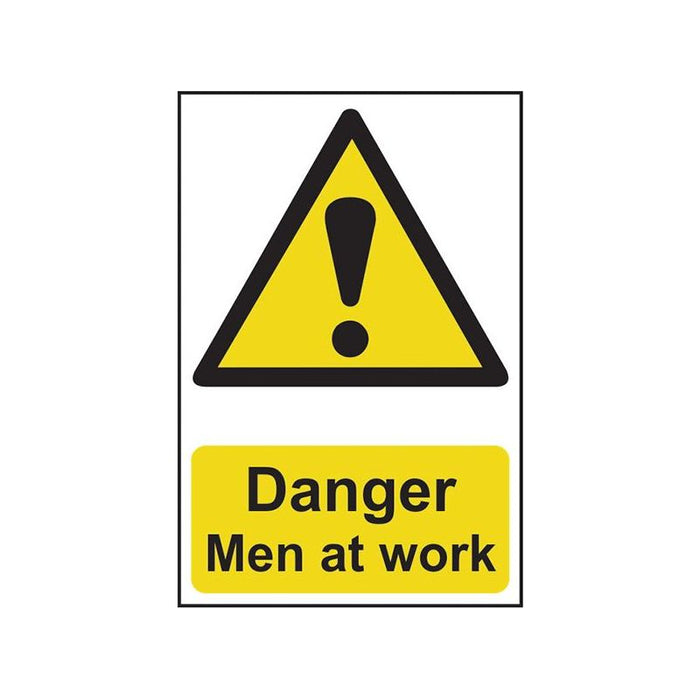 Scan Danger Men At Work - PVC Sign 400 x 600mm Scan - Town Tools