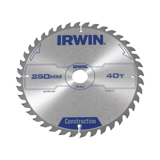 Irwin® General Purpose Table & Mitre Saw Blade 250 x 30mm x 40T ATB IRWIN® - Town Tools