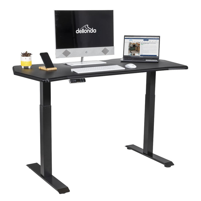 Dellonda  Electric Height Adjustable Standing Desk 1400 x 700mm Dual Motor 100kg