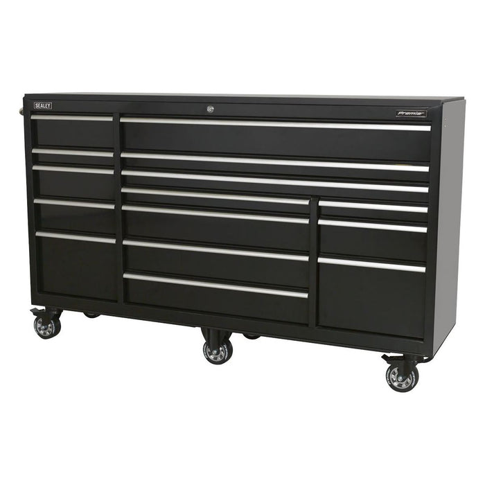 Sealey Rollcab 15 Drawer 1845mm Heavy-Duty Black PTB183015 Sealey - Town Tools 