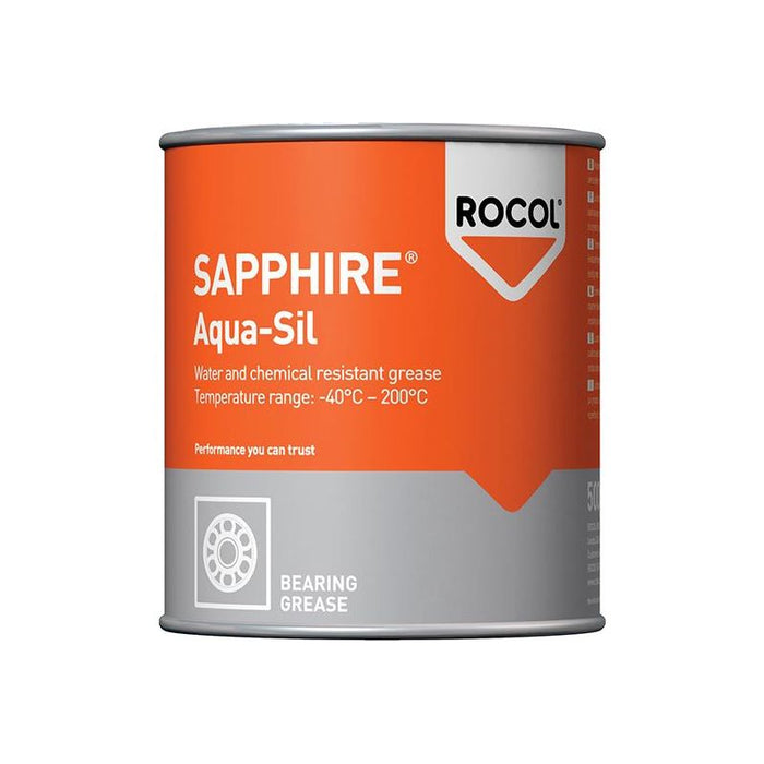 Rocol SAPPHIRE® Aqua-Sil Bearing Grease Tin 500g ROCOL - Town Tools