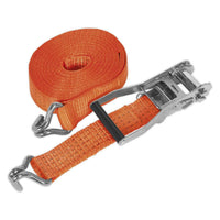 Sealey Ratchet Tie Down 50mm x 8m Polyester Webbing 5000kg Breaking Strength
