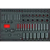 Teng Tools 3/8" & 1/2" Impact Socket Set FOAM4X4 73 Pieces
