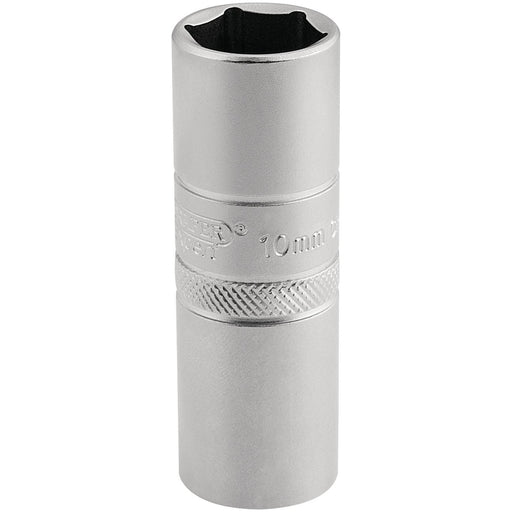 Draper 10mm Thread 6 Point Satin Chrome Spark Plug Socket, 1/2" Sq. Dr., 16mm Draper - Town Tools 