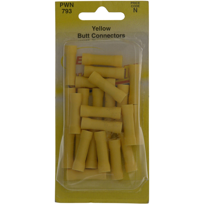 Wot-Nots Wiring Connectors - Yellow - Butt - Pack of 25 Wot-Nots - Town Tools 