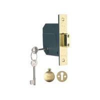 Yale Locks PM562 Hi-Security BS 5 Lever Mortice Deadlock 81mm 3in Polished Brass
