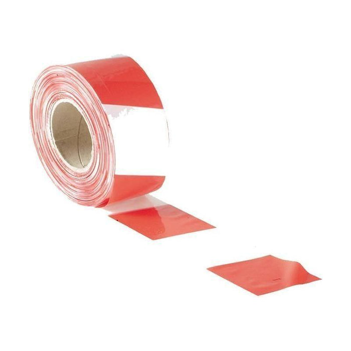 Faithfull Barrier Tape 70mm x 500m Red & White Faithfull - Town Tools