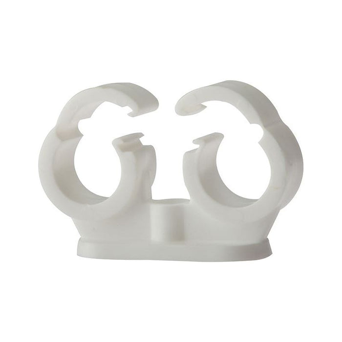 Forgefix Pipe Clip Double Cliplock 22mm Box 50 ForgeFix - Town Tools