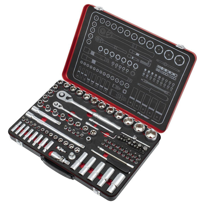 Sealey Premier Platinum Premier Platinum Socket Set 1/4" & 1/2"Sq Drive 108pc Sealey Premier Platinum - Town Tools 