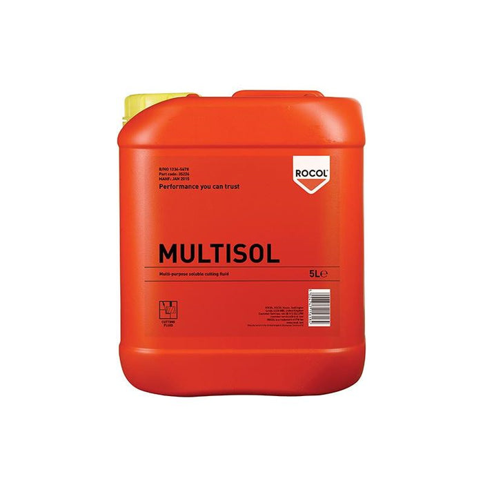 Rocol MULTISOL Water Mix Cutting Fluid 5 litre ROCOL - Town Tools