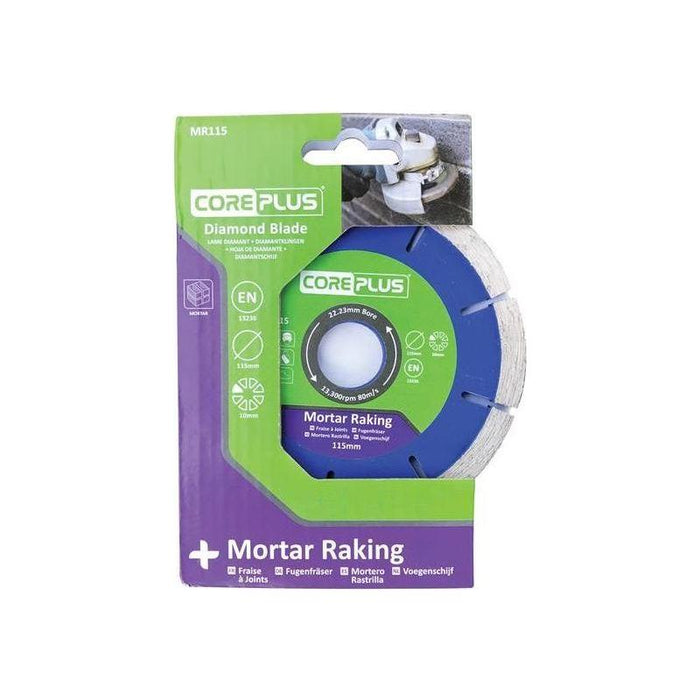 Coreplus MR115 Mortar Raking Diamond Blade 115mm CorePlus - Town Tools