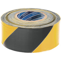 Draper Barrier Tape Roll, 500m x 75mm, Black and Yellow 69009