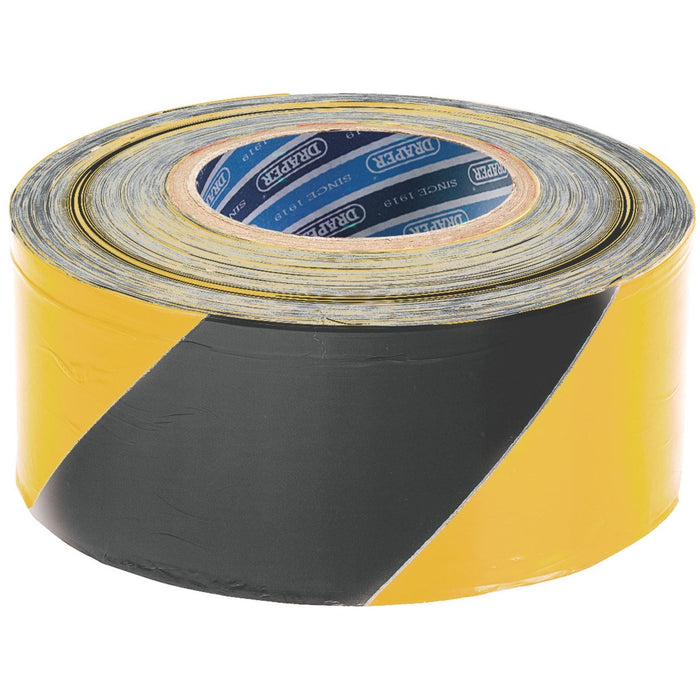 Draper Barrier Tape Roll, 500m x 75mm, Black and Yellow 69009 Draper - Town Tools 