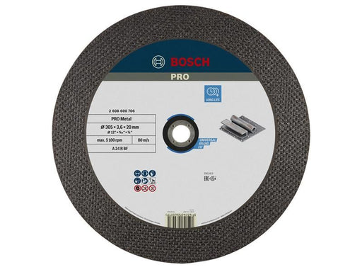 Bosch Powertool Accessories PRO Metal Bonded Cutting Disc 305 x 20mm Bosch Powertool Accessories - Town Tools