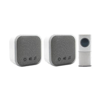 Uni-Com Portable and Plug-In Door Chime Set, White