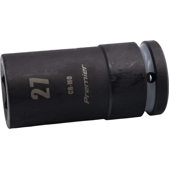Sealey 3/4"Dr Deep Impact Socket 27mm (Grey Coded Ring)