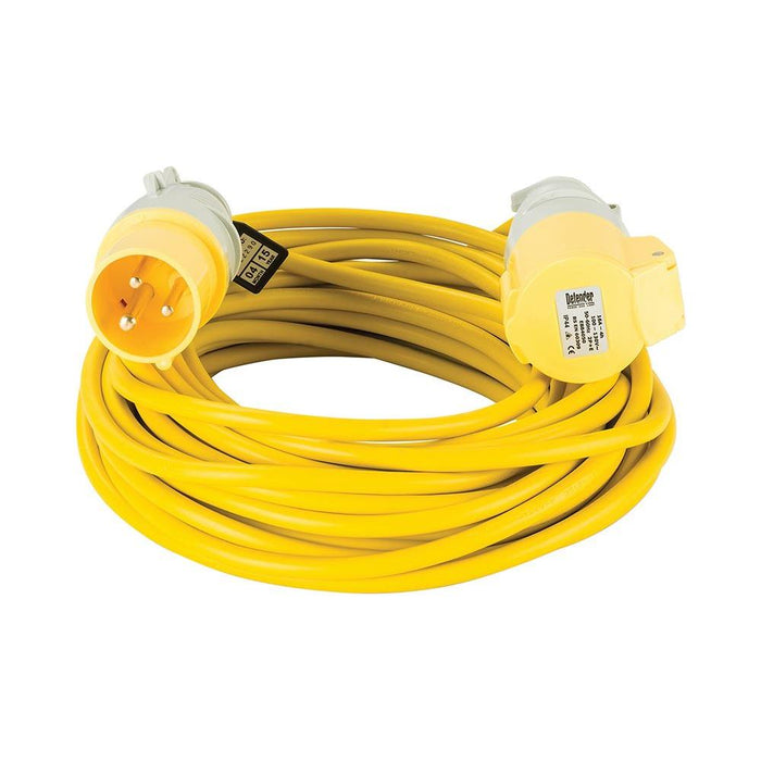 Defender Extension Lead Yellow 1.5mm2 16A 14m 110V Defender - Town Tools 