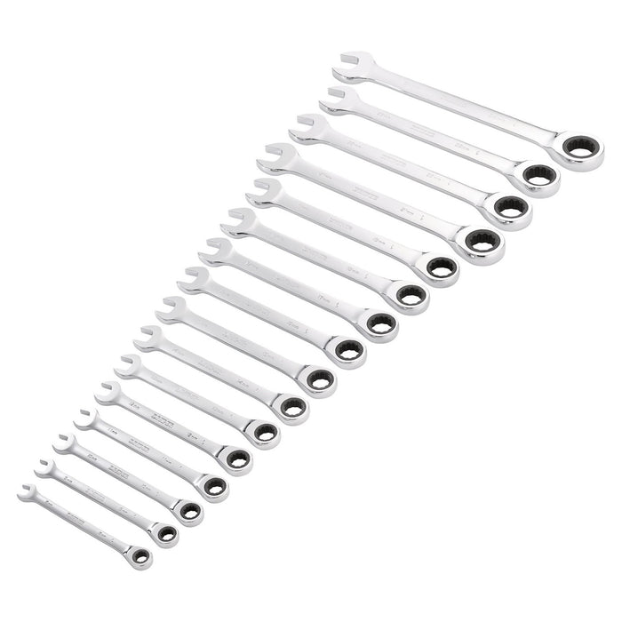 Draper Draper HI-TORQ Metric Ratchet Combination Spanner Set (16 Piece) Draper - Town Tools