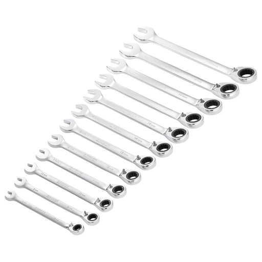 Draper HI-TORQ Metric Reversible Ratchet Combination Spanner Set (12 Piece) Draper - Town Tools