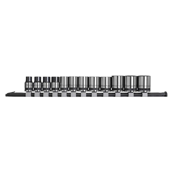 Sealey Socket Set 12pc 3/8"Sq Drive Metric Black Series AK7992