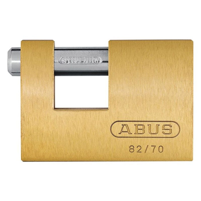 Abus Mechanical 82/70mm Monoblock Brass Shutter Padlock Carded ABUS Mechanical - Town Tools
