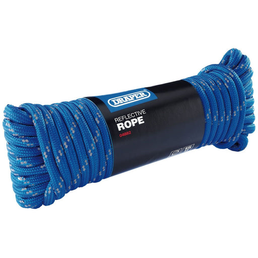 Draper Reflective Polypropylene Rope, 15m x 9mm 04882 Draper - Town Tools 