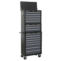 Sealey Tool Chest Combination 16 Drawer with Ball-Bearing Slides Black/Grey