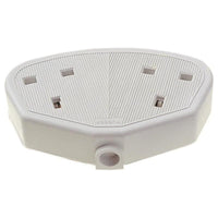 Dencon Rubber Trailing Socket 13A 2-Gang White
