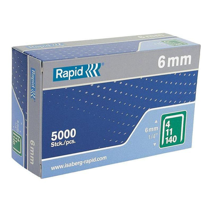 Rapid 140/6 6mm Galvanised Staples (Box 5000) Rapid - Town Tools