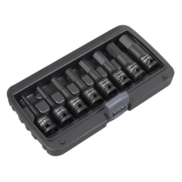 Sealey Premier Premier Imperial Hex Impact Socket Bit Set 1/2"Sq Drive 8pc Sealey Premier - Town Tools 